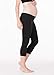 Ingrid & Isabel Women's Maternity Active Capri Pant, Jet Black, Small