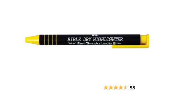Amazon Com G T Luscombe Company Inc Yellow Bible Dry Highlighters No Bleed Eco Friendly Refillable Dry Highlighters No Sharpening No Smearing Or Fading Vibrant Color 12 Pack Of