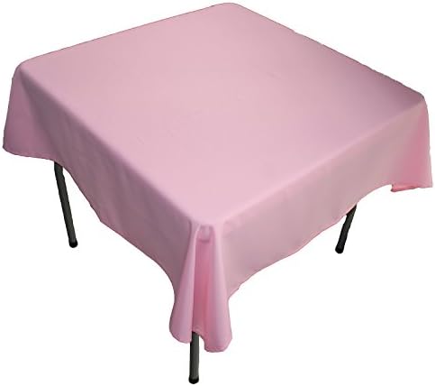 KAITATSU SEN Square Polyester Fabric Tablecloth, Pink, 54-inch