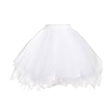 Honeystore Women's Short Vintage Ballet Bubble Puffy Tutu Petticoat Skirt