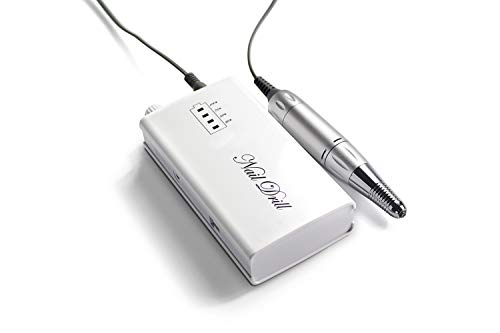 Nail Drill Machine Portable Rechargeable Electric Nail Drill, Professional Manicure Pedicure Kit (white)