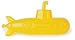 Kikkerland Yellow Submarine Sub Zero Reusable Ice Cubes, Set of 6