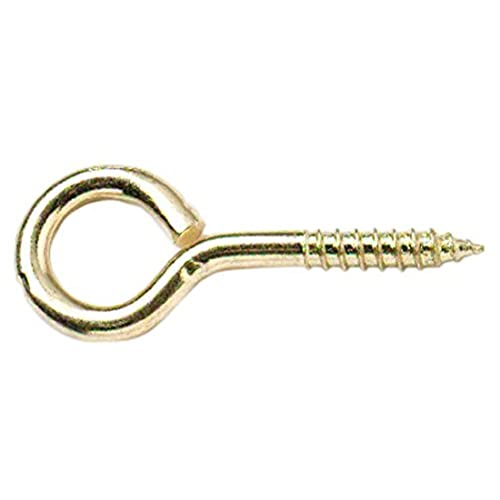 Bulk Hardware BH03572 Occhiello a Vite in Acciaio, 40 mm, Bianco, Set di 10