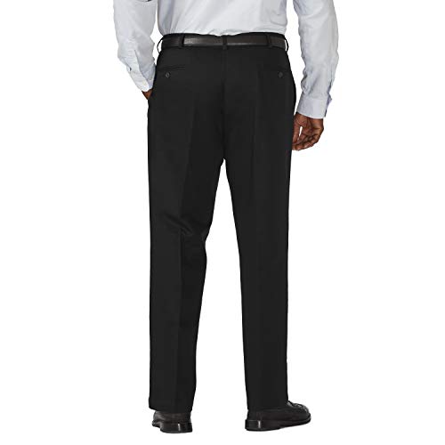 Haggar mens Work to Weekend No Iron Twill Pleat Front Regular and Big & Tall Sizes dress pants