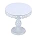 VILAVITA 10 Inch Cake Stand Round Cupcake Stands Metal Dessert Display Cake Stands, White