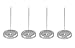 Aimyoo Abgream Pack of 4 Stainless Steel 130mm / 5.1inch Straight Rod Paper Memo Receipt Holder Bill Fork Spike Stick