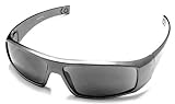 Wrap Around Sun Reader Reading Glasses, 1.75, Dark Silver