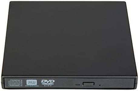 Lvaen External DVD Drive, USB 2.0 Portable DVD/CD-RW Drive Burner-Drive-Write For Desktop And Laptop-Black