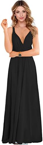 Dating Date Convertible Multi Way 6 Use Infinity/transformer Slim Maxi Dress Black Medium