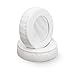 BRAINWAVZ Round Replacement Memory Foam Earpads - Suitable for Many Other Large Over The Ear Headphones - Sennheiser, AKG, HifiMan, ATH, Philips, Fostex, Sony (White)