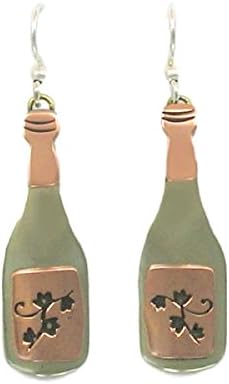 Wine Bottle Earrings with Grape Leaf Mima and Oly by Far Fetched