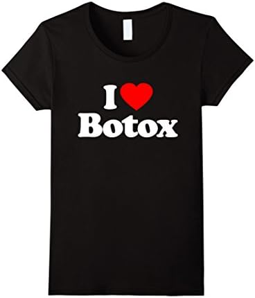 Womens I Love Heart Botox Funny T-Shirt Large Black