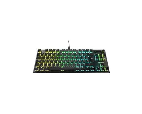 Roccat Vulcan TKL Pro kompakte optische RGB-Gaming-Tastatur, AIMO-LED-Tasten-Hintergrundbeleuchtung, optische Titan-Schalter, Aluminium-Deckplatte, Mu