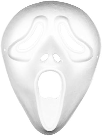 3 JOKERS White Craft Paper Halloween Masquerade DIY Face Mask Cosplay Tool Decorating Party Costume-5PACK Screaming