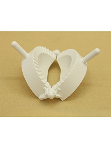 OAIMYY Kitchen Tool Plastic Pastry Dough Pie Meat Filling Press Dumpling Maker Mold (White-3Pcs)