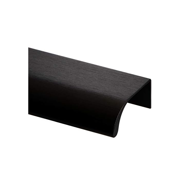 Gedotec Schrankgriff Aluminium Möbelgriff Küche Griffleiste schwarz