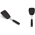 OXO Good Grips Large Silicone Flexible Turner & Good Grips Nylon Flexible Turner, Black