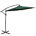 ABCCANOPY 10 FT Hanging Umbrella Cantilever Umbrella Offset Patio Umbrella Outdoor Market Umbrella Easy Open Lift 360 Degree Rotation (Forest Green-1)