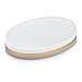 Essentra Home Day and Night Collection White and Grey with Gold Stripe Soap Dish Holder for Bathroom Sink or Shower Also Great for Kitchen
