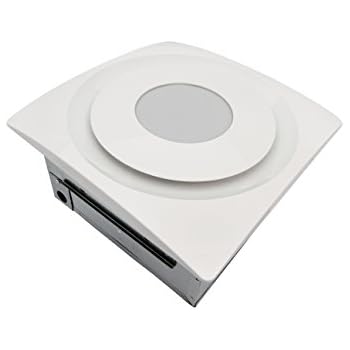 Aero Pure AP90-SL W Slim Fit Bathroom Fan with 10W LED 3000K Light, White Finish