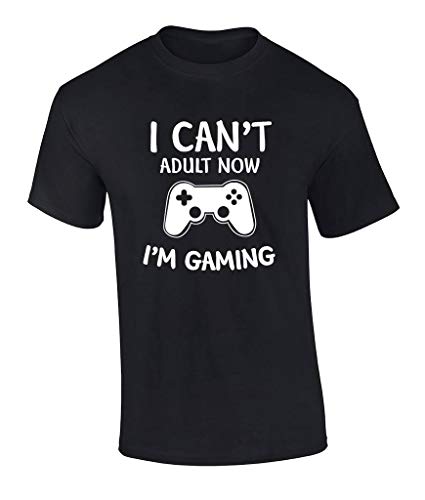 Funny I Can’t Adult Now, I’m Gaming Controller Graphic Nerdy Video Game Geek Adult Short Sleeve T-shirt-5xl