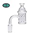 90 Degree 4mm Wall Thick Quartz with Glow Ball Glass Collector (14mm Male)