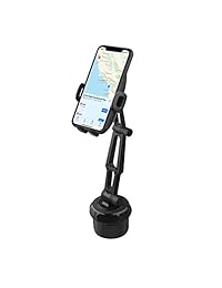 Fugetek Universal Hands-  Car Cup Holder Cell Phone Mount, Adjustable, 360 ° Rotatable, Cradle, iPhone XR XS Max, XS X, 8 8P, 7 7P, Galaxy S10,S9,S8, HTC, Google, Black