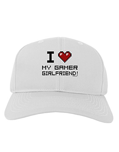 TooLoud I Heart My Gamer Girlfriend Adult Baseball Cap Hat - White