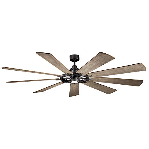 KICHLER 85 inch Gentry LED Ceiling Fan in Anvil