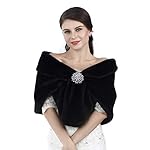 Aukmla Women's 1920s Brown Faux Fur Shawl Bridal Wedding Fur Wraps and Shawls Faux Mink Shawl for Bridesmaids Aukmla Women's 1920s Brown Faux Fur Shawl Bridal Wedding Fur Wraps and Shawls Faux Mink Shawl for Bridesmaids