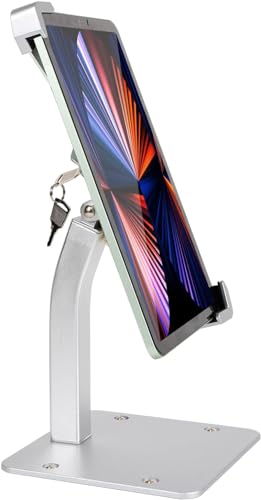 woleyi Anti-Theft Aluminum Tablet Holder for Commercial, Shops, Sales Surfaces, Exhibitions for iPad Pro Air Mini, Galaxy Tabs, Surface, More Tablets 7-11 Inches