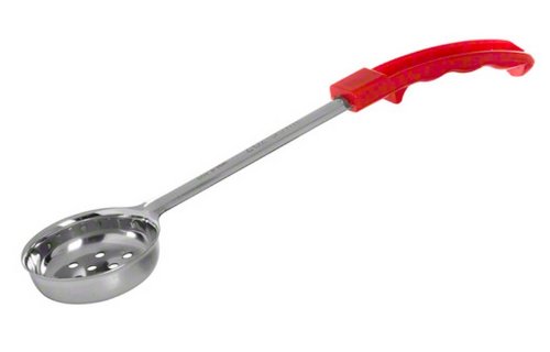 UPC 704339706601, American Metalcraft SPNP2 Stainless Steel Spooners with Ladle Style Perforated Bowls, 2-Ounce, Red