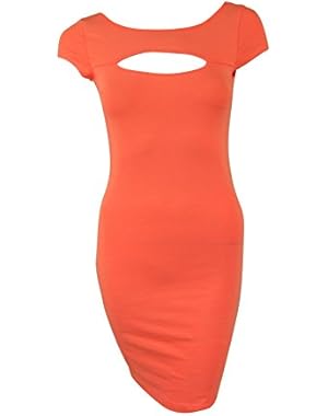 Guess Womens Scoop Back Teardrop Cutout Bodycon Dress