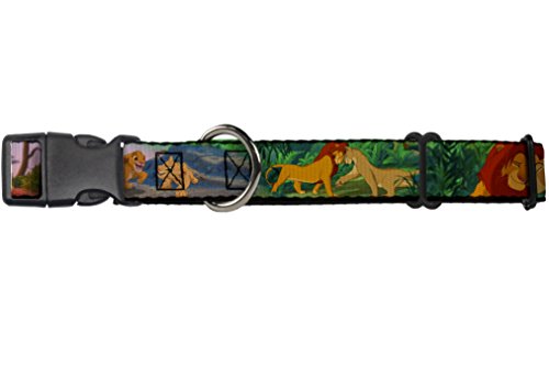 Buckle-DownMartingale Dog Collar - Lion King Simba & Nala Growing Up Scenes - 1" Wide - Fits 11-17" Neck Size - Medium
