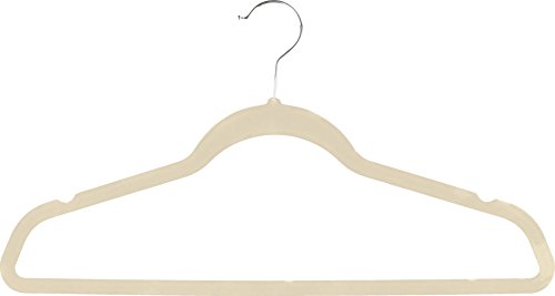 image for Zoyer Premium Quality Velvet Hangers (50 Pack) Space Saving and Heavy 