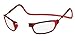 Clic Magnetic Reading Glasses for Men or Women, Computer Readers, Original (S-M, Red, 1.75 Magnification)