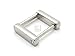 CRAFTMEMORE Rectangle Screw Rings Buckle Strap Connector Rectangular Shackle Screw Purse Bag Loop 4pcs (3/4 Inch, Silver)