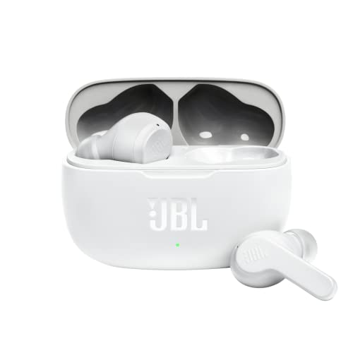 JBL Wave 200 TWS True-Wireless In-Ear Bluetooth-Kopfhörer - Weiß – Kabellose Ohrhörer mit integriertem Mikrofon – Musik Streaming bis zu 20 Stunden –
