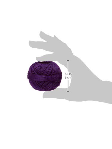 Handy Hands Lizbeth Egyptian Cotton Crochet, Tatting, Knitting Thread Size 3 (50 Grams 120 Yards) - HH03633, Purple Dark