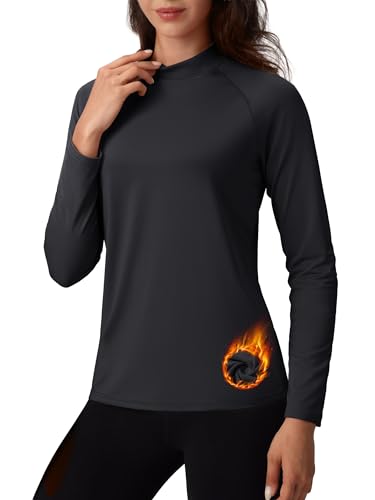 TACVASEN Women's Fleece Lined Turtleneck Shirt