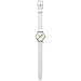 Swatch Materassino Silver Dial White Siliconie Strap Ladies Watch LK365