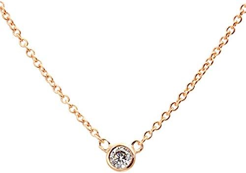 [シアーズ] Sears シルバー925 SILVER 925 ネックレス レディース 1粒 キュービックジルコニア フクリン sn03-6064