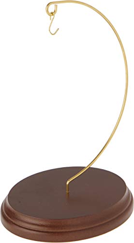 Bard's Base Fruitwood Ornament Stand, Medium, 6.5" H x 4" W x 3.375" D