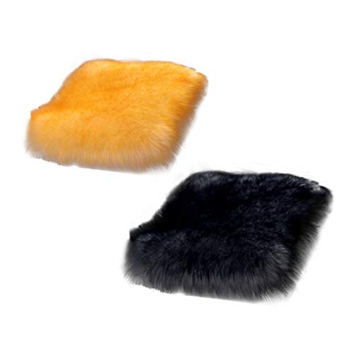 HsgbvictS Car Seat Cushion Car Seats Accessoires Cushion Universal Car Single Seat Mat Faux Fur Soft Warm Autumn Winter Cushion Cover - Yellow