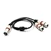 SiYear XLR Splitter Cable - XLR Male to Dual Female 3 Pin Patch Y Cable Balanced Microphone Splitter Cord Audio Adapter (50CM/1.5FT)