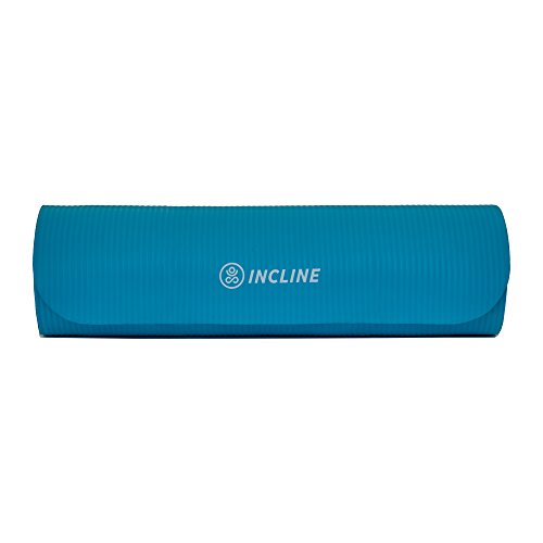 Incline Fit High Density Extra Thick & Long Comfort Foam Exercise Yoga Mat for Pilates, Fitness & Workout with Carrying Strap - Thumbnail 5