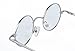 Agstum Small Round Non-Prescription Eyeglasses Frame Clear Lens 37mm (X-small Size) (Silver, Non-Prescription Clear Lens)