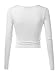 VETIOR Sexy White Crop Top for Women Trendy Sexy Casual Long Sleeve Shirts Tops for Women 2023 Small White