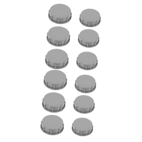 Homoyoyo 12pcs Pp Drain Pipe Caps Protective Caps for Drains Easy Installation Grey Covers for Kitchen and Bathroom Use