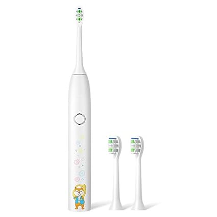Sonic vibración cepillo de dientes eléctrico para niños de 6-12 años de edad,
